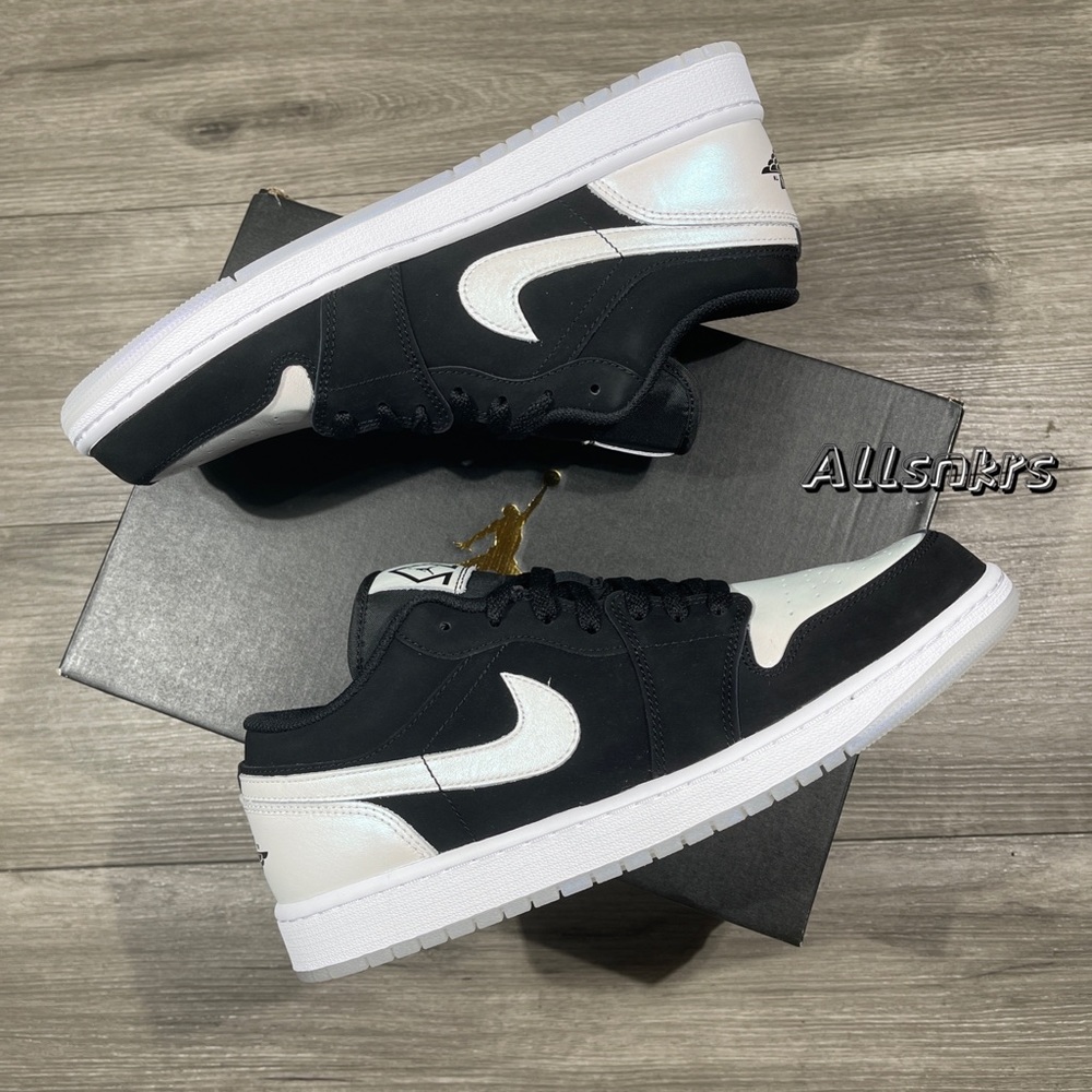 Air Jordan 1 Low Black White Pearl  Panda w - Picture 8 of 11